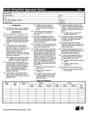HVAC Simplified Approach Option Part I