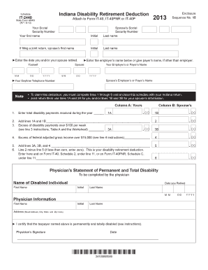 Indiana Disability Retirement Deduction Schedule