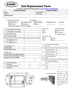 Coil Replacement Form