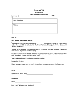 Punjab VAT Registration Certificate