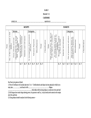 Cash Book Template
