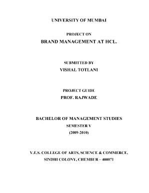 University of Mumbai Project Declaration