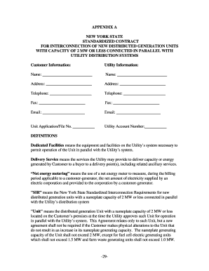 New York Standardized Interconnection Contract