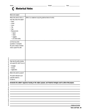 Rhetorical Analysis Worksheet