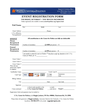 EVENT REGISTRATION FORM - Center for Politics - centerforpolitics