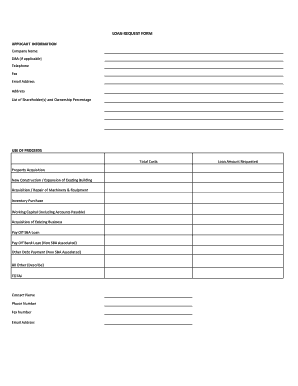 Loan Request Form