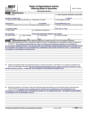 IRS Form 8937 Report