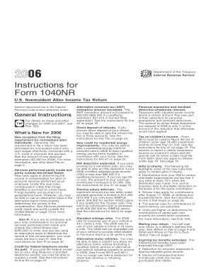 Instructions for Form 1040NR