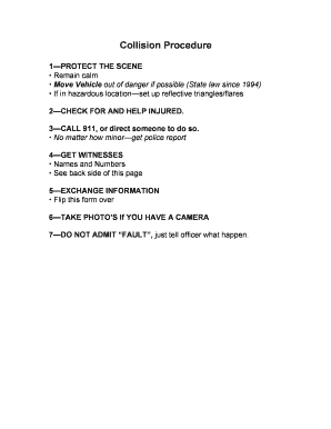 Collision Report Form