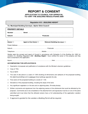 REPORT &amp; CONSENT - alpineshire vic gov