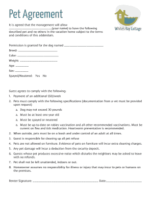 Pet Agreement Addendum