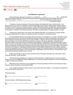 Non-Disclosure Agreement