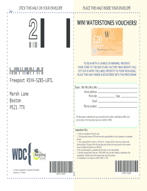 Recycling Competition Entry Form