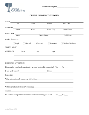 Client Information Form