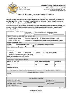 Arizona Public Record Request Form
