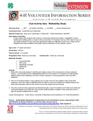 4-H Walkability Study Activity Guide