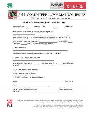 Fillable Online 4h unl 4 H - 4h unl Fax Email Print - pdfFiller