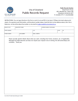 Public Records Request Form