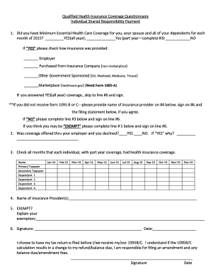 Health Insurance Coverage Questionnaire