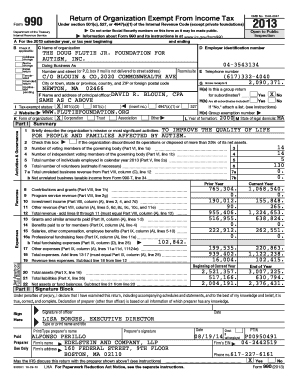 Form 990 Return of Organization Exempt From Income Tax