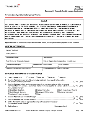 Community Association Cyber Coverage Application