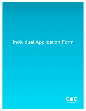CMC Markets Individual Application Form
