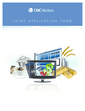 Joint Application Form for CMC Markets Canada