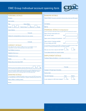 CMC Group Individual Account Opening Form