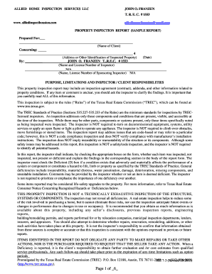 Texas Property Inspection Report