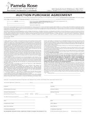 Ohio Auction Purchase Agreement