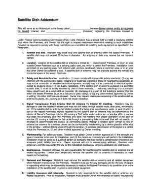 Satellite Dish Lease Addendum