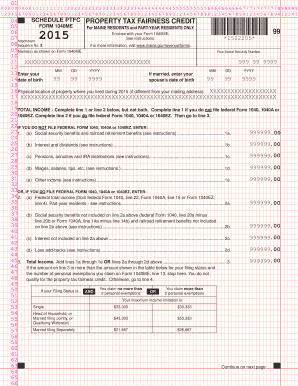 Maine Property Tax Fairness Credit Form