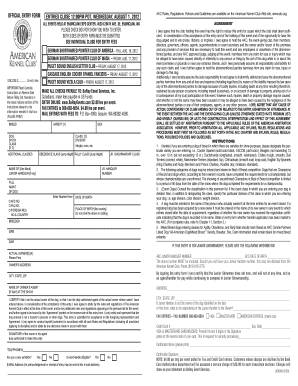 PLEASE CHECK BOX FOR SHOW YOU WISH TO ENTER