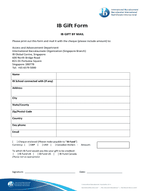 IB Gift Form
