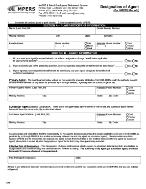 Missouri MPERS Designation of Agent Form