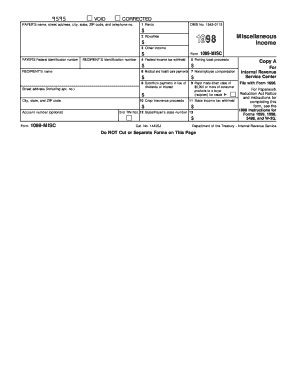 IRS Form 1099-MISC 1998