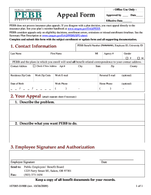 PEBB Appeal Form