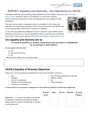 Equality and Diversity Survey