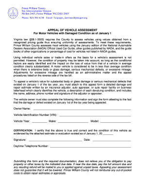 Appeal of Vehicle Assessment