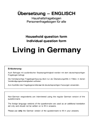 Household Question Form