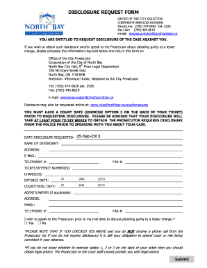 Disclosure Request Form