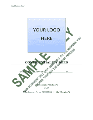 Confidentiality Deed