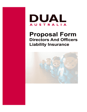 Directors and Officers Insurance Proposal Form