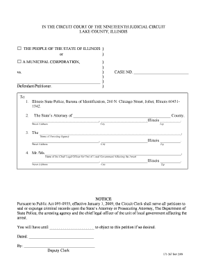 Illinois Petition to Seal or Expunge Criminal Records