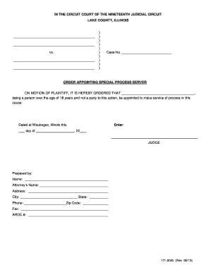 Order Appointing Special Process Server