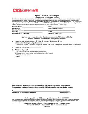 HMSA Prior Authorization Request for Eylea, Lucentis, or Macugen