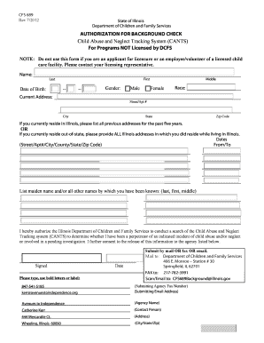 Illinois Background Check Authorization Form