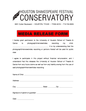 Media release form - houstonfestivalscompanycom