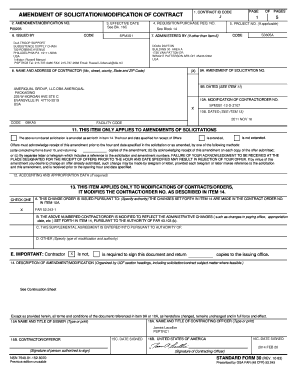 Amendment of Solicitation/Modification of Contract