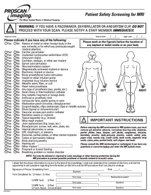 Patient Safety Screening for MRI